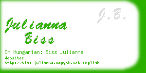 julianna biss business card